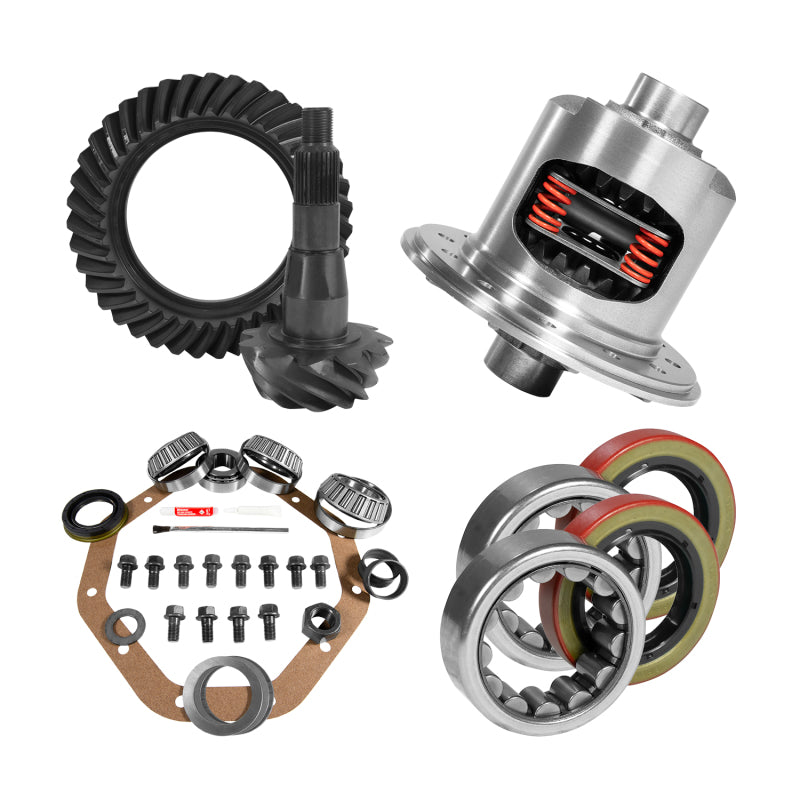 Yukon 9.25in CHY 3.21 Rear Ring & Pinion Install Kit 31 Spline Positraction 1.62in Axle Bearings Yukon Gear & Axle