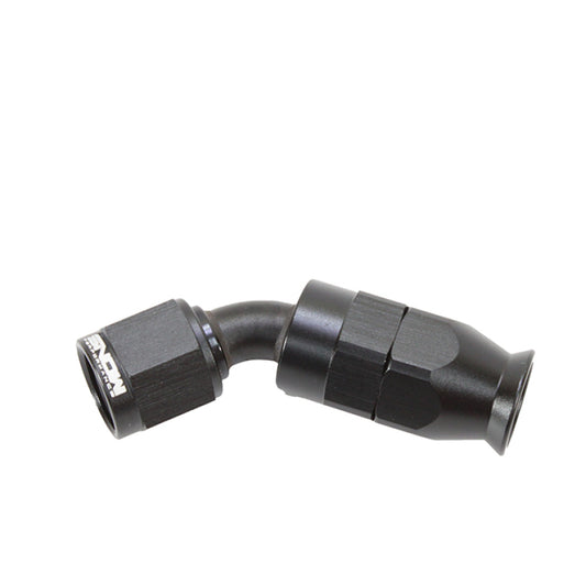 Snow Performance -6AN 45 Degree PTFE Hose End (Black) - SNF-60645