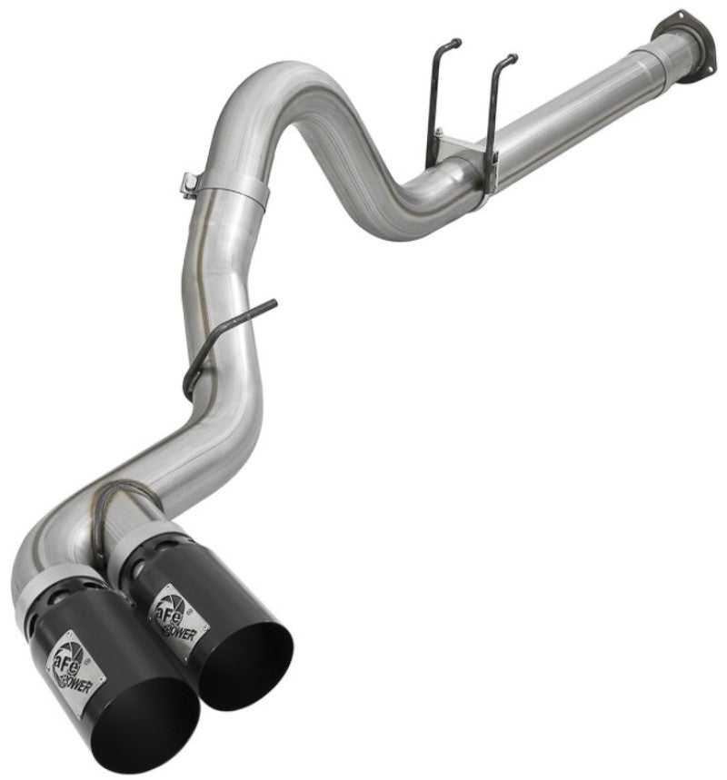 aFe Power 11-14 Ford F250/F350 6.7L Diesel Rebel XD 4in 409 SS DPF-Back Exhaust System - Black Tips aFe