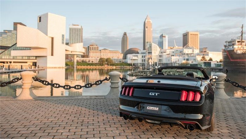 Corsa 15-16 Ford Mustang GT Convertible 5.0L V8 Black Xtreme Dual Rear Exit Exhaust - eliteracefab.com