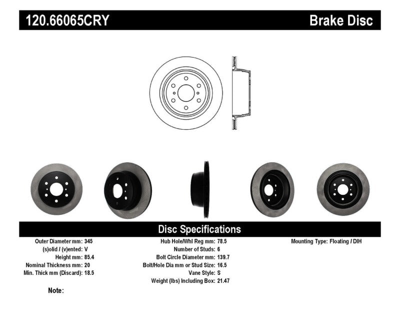 Stoptech 07-19 Cadillac Escalade Front & Rear CRYO-STOP Rotor Stoptech