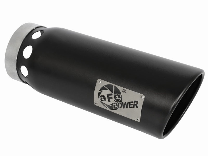 aFe MACHForce XP Cat-Back SS-304 5in Interooled Exhaust Tip 5in In x 6in Outx16inL Bolt-On Right Blk - eliteracefab.com