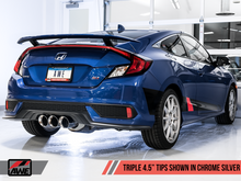 Load image into Gallery viewer, AWE Tuning 2016+ Honda Civic Si Touring Edition Exhaust w/Front Pipe &amp; Triple Chrome Silver Tips - eliteracefab.com