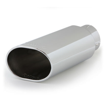 Banks Power Tailpipe Tip Kit - SS Obround Slash Cut - Chrome - 4in Tube - 5in X 6in X 14in Banks Power
