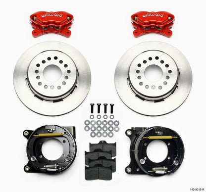 Wilwood Forged Dynalite P/S Park Brake Kit Red 12 Bolt 2.75in offset Staggered Shock Wilwood