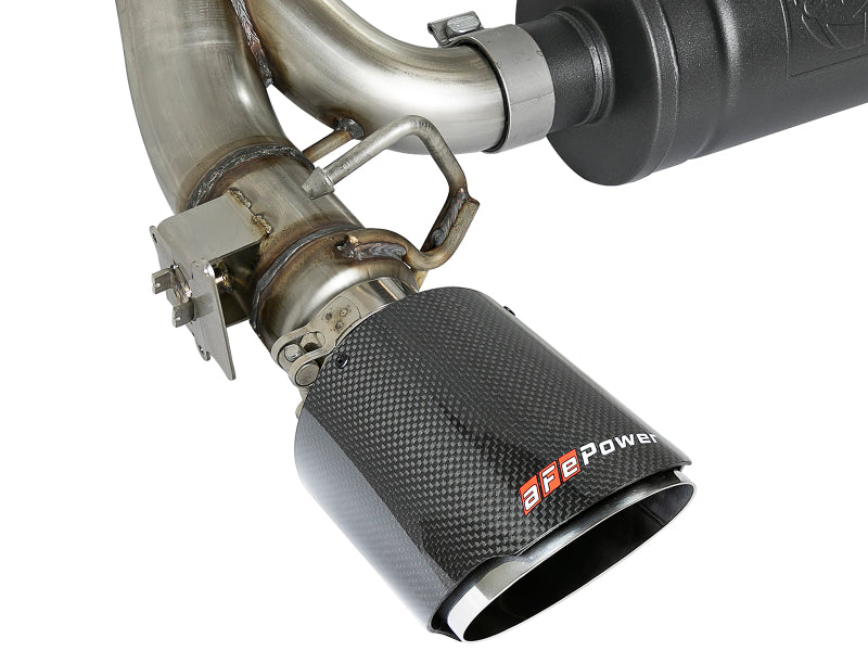 aFe Takeda 3in 304 SS Cat-Back Exhaust System w/ Carbon Fiber Tips 16-18 Ford Focus RS I4-2.3L (t) aFe