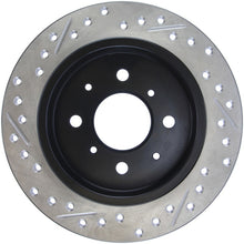 Load image into Gallery viewer, STOPTECH 90-96 ACURA INTEGRA / 97-01 INTEGRA (EXC. TYPE R) SLOTTED &amp; DRILLED LEFT REAR ROTOR, 127.40017L - eliteracefab.com