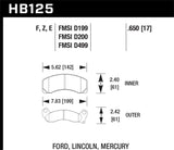 Hawk Performance Blue 9012 Front Brake Pads - HB125E.650