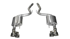 Corsa 15-16 Ford Mustang GT 5.0 3in Axle Back Exhaust Polish Quad Tips (Sport) - eliteracefab.com
