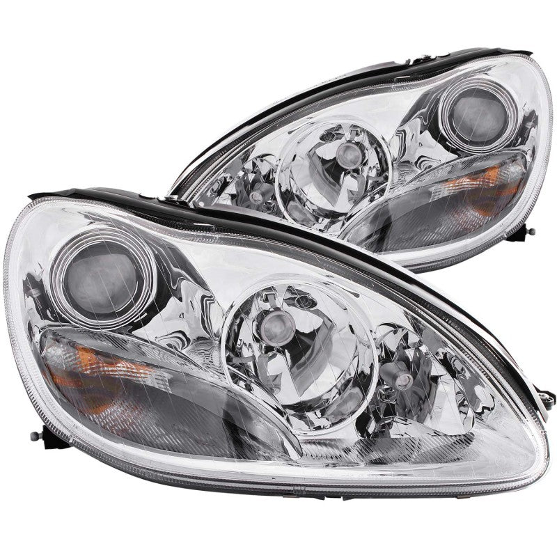 ANZO 2000-2005 Mercedes Benz S Class W220 Projector Headlights Chrome - eliteracefab.com