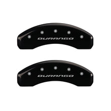 Load image into Gallery viewer, MGP 4 Caliper Covers Engraved Front &amp; Rear With out stripes/Durango Black finish silver ch MGP