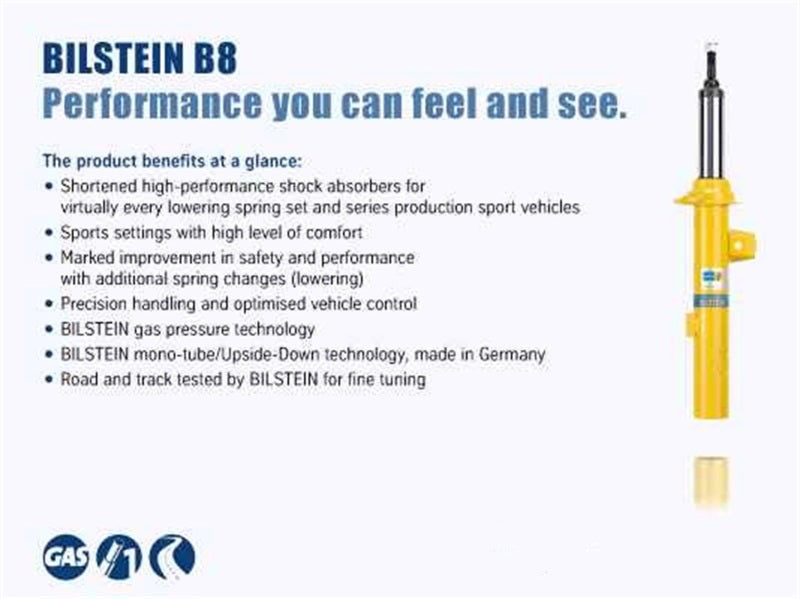 Bilstein B8 Performance Plus 11-16 Ford Fiesta L4 1.6L Front Right Monotube Shock - eliteracefab.com