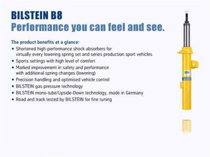 Bilstein B8 Performance Plus 11-16 Ford Fiesta SE L4 1.6L REAR Monotube Shock Absorber - eliteracefab.com