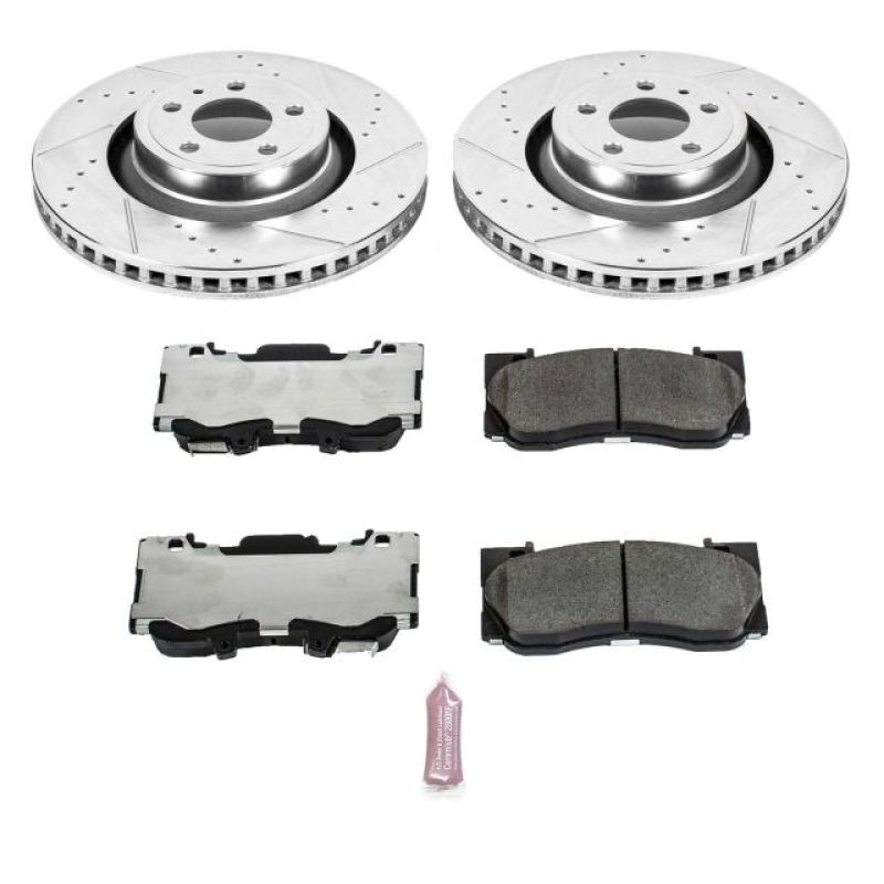 Power Stop 15-19 Ford Mustang Front Z26 Street Warrior Brake Kit - eliteracefab.com