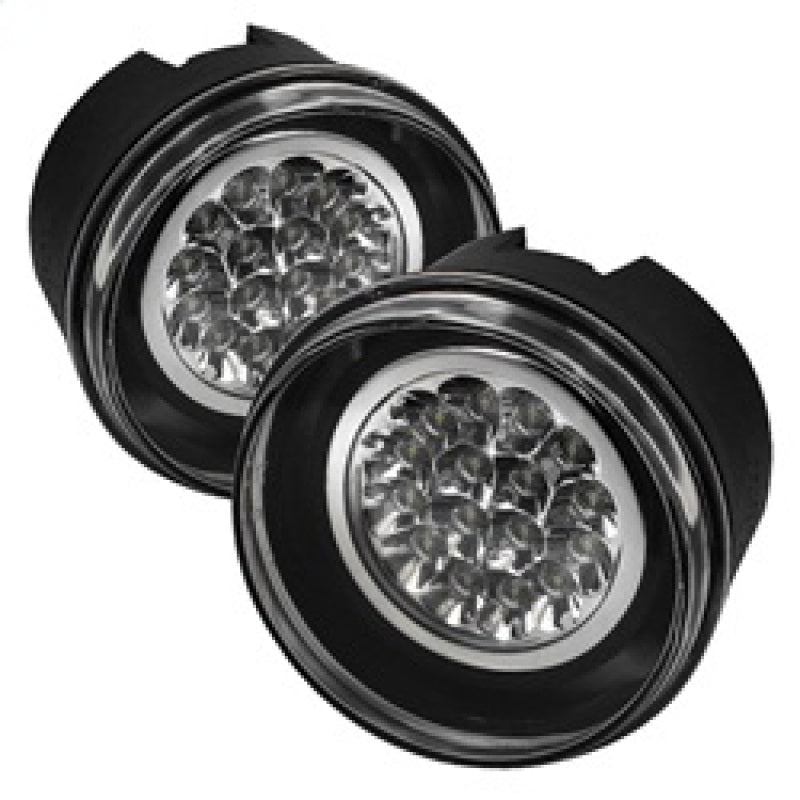 Spyder Jeep Grand Cherokee 05-09/Commander 06-08 LED Fog Lights w/Switch Clear FL-LED-JGC05-C - eliteracefab.com