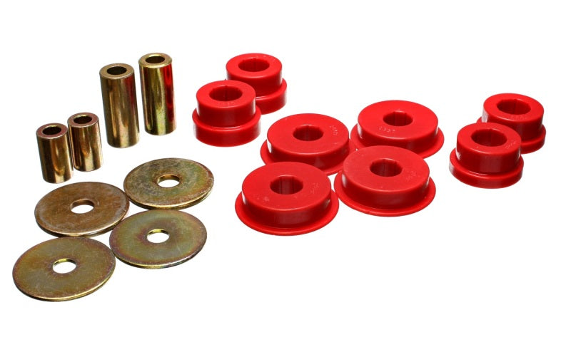 Energy Suspension 03-05 Mitsubishi Lancer EVO 8 Red Rear Differential / Mustache Bar Bushing Set - eliteracefab.com