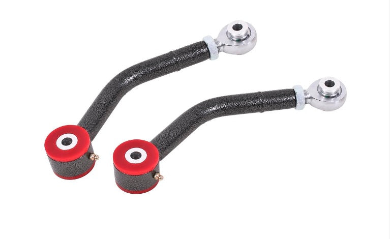 BMR 08-17 CHALLENGER UPPER TRAILING ARMS W/ SINGLE ADJ. POLY/ROD ENDS - BLACK HAMMERTONE - eliteracefab.com