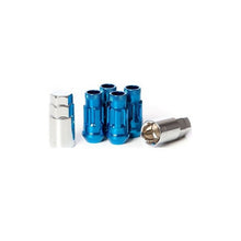 Load image into Gallery viewer, WHEEL MATE MUTEKI SR48 OPEN END LOCKING LUG NUT SET OF 4 – BLUE 12×1.25 48MM - eliteracefab.com