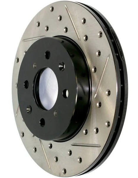 STOPTECH 04 & 08 CADILLAC XLR/XLR-V / 97-04 CHEVY CORVETTE SLOTTED & DRILLED FRONT RIGHT ROTOR, 127.62060R - eliteracefab.com