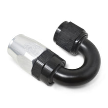 Load image into Gallery viewer, Russell Performance -12 AN Black/Silver 180 Degree Tight Radius Full Flow Swivel Hose End