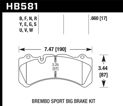 Hawk Performance HT-10 Brake Pads - HB581S.660 Hawk Performance
