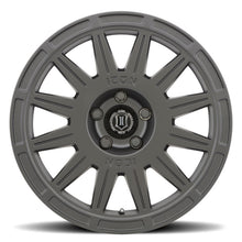 Load image into Gallery viewer, ICON Ricochet 17x8 5x4.5 38mm Offset 6in BS Satin Black Wheel - eliteracefab.com