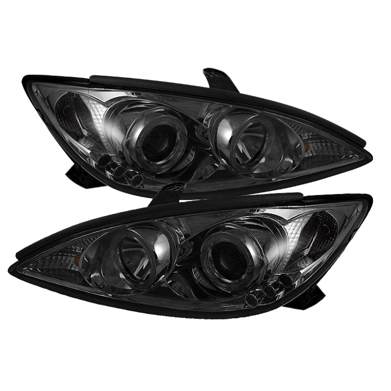 Spyder Toyota Camry 02-06 Projector Headlights LED Halo LED Smoke High H1 Low H1 PRO-YD-TCAM02-HL-SM - eliteracefab.com