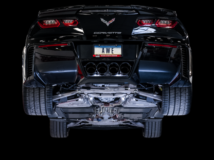 AWE Tuning 14-19 Chevy Corvette C7 Z06/ZR1 (w/o AFM) Touring Edition Axle-Back Exhaust w/Black Tips - eliteracefab.com