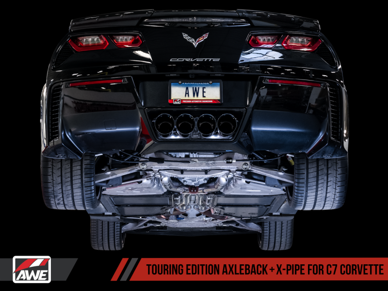 AWE Tuning 14-19 Chevy Corvette C7 Z06/ZR1 (w/o AFM) Track Edition Axle-Back Exhaust w/Chrome Tips - eliteracefab.com