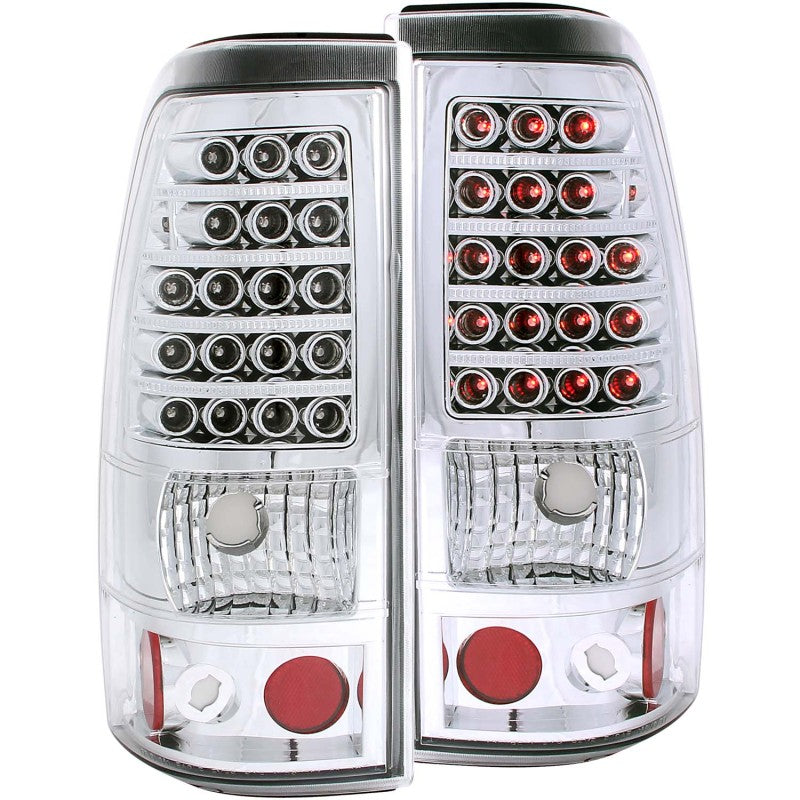 ANZO USA Chevrolet Silverado Non-Dually Led Taillights Chrome; 2003-2006 - eliteracefab.com