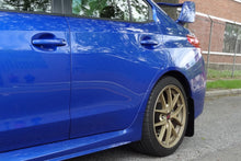 Load image into Gallery viewer, Rally Armor UR Mudflaps Blue Urethane White Logo 2015-2021 WRX / 2015-2021 STI - eliteracefab.com