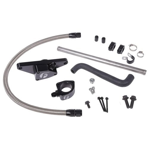 Fleece Performance 03-05 Auto Trans Cummins Coolant Bypass Kit w/ Stainless Steel Braided Line - eliteracefab.com