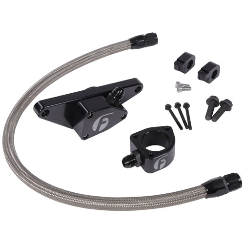 Fleece Performance 06-07 Auto Trans Cummins Coolant Bypass Kit w/ Stainless Steel Braided Line - eliteracefab.com