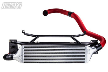 TURBOXS FRONT MOUNT INTERCOOLER KIT; WRINKLE RED POWDER COAT PIPES SUBARU WRX; 2015-2016 - eliteracefab.com