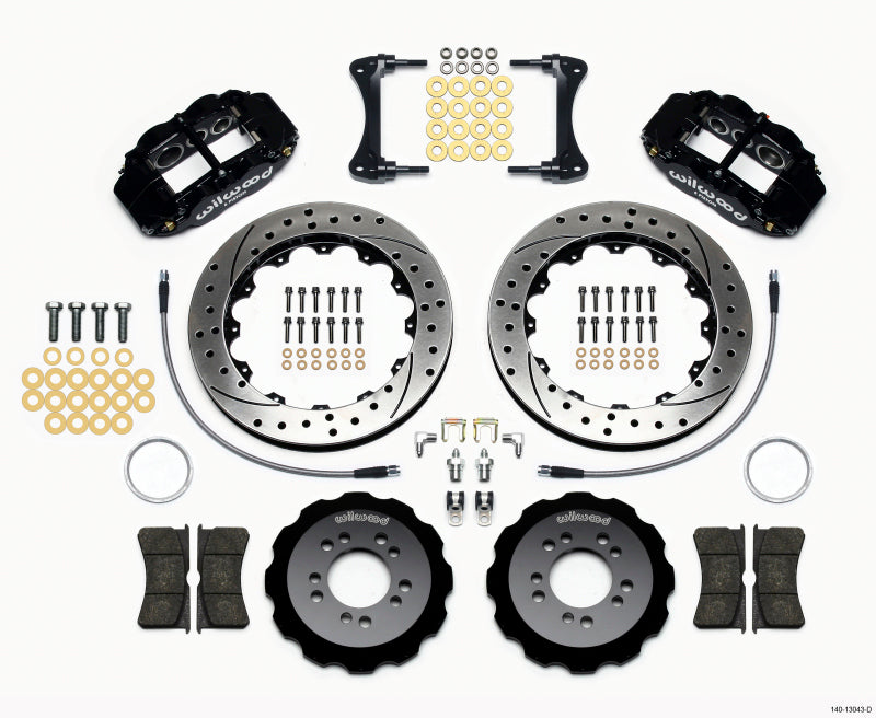 Wilwood Narrow Superlite 6R Front Hat Kit 13.06in Drilled 2008-up Hyundai Genesis Coupe w/Lines Wilwood