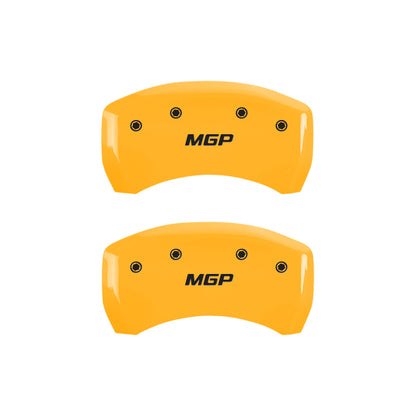 MGP 4 Caliper Covers Engraved Front & Rear MGP Yellow Finish Black Char 2001 Mercedes-Benz CLK320 MGP