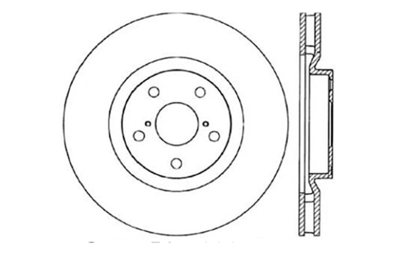 STOPTECH 93-98 TOYOTA SUPRA TURBO DRILLED RIGHT FRONT ROTOR, 128.44104R - eliteracefab.com