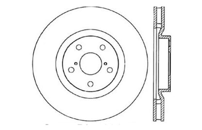 STOPTECH 93-98 TOYOTA SUPRA TURBO DRILLED RIGHT FRONT ROTOR, 128.44104R - eliteracefab.com