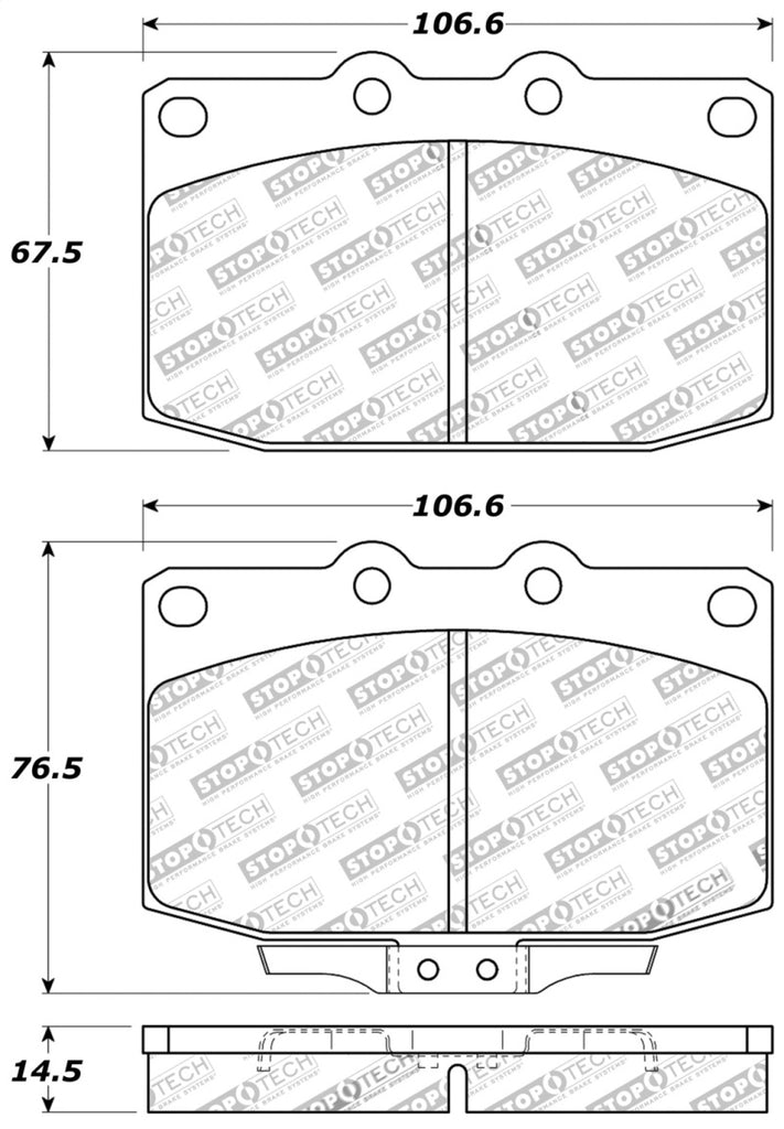 StopTech Performance 89-95 Mazda RX7 Front Brake Pads - eliteracefab.com