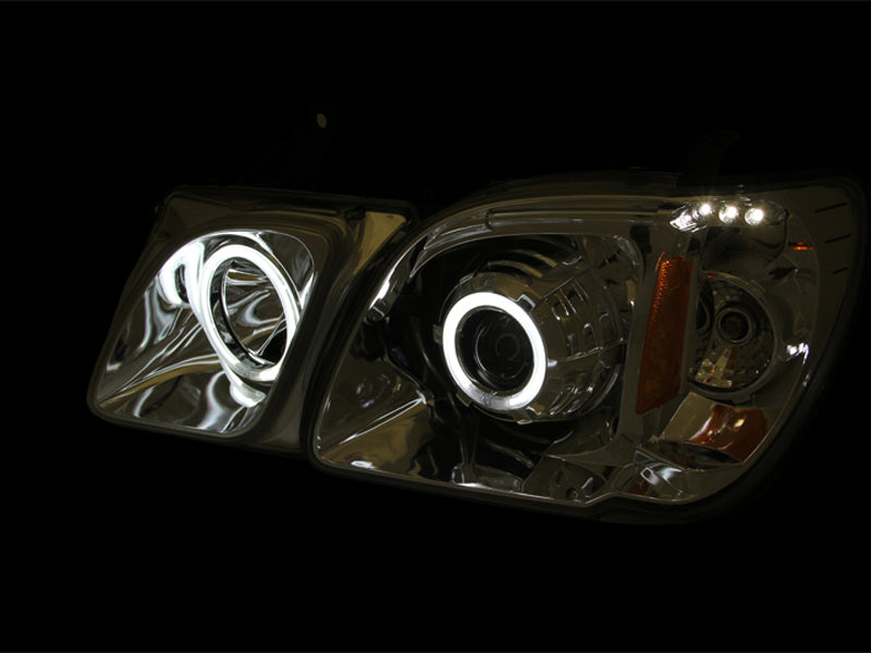 ANZO USA Lexus Lx470 Projector Headlights W/ Halo Chrome Ccfl; 1998-2007 - eliteracefab.com