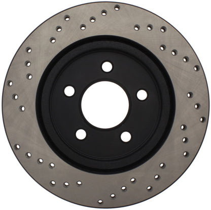 StopTech 05-10 Ford Mustang V6/4.0L / GT V8/4.6L Cross Drilled Left Rear Rotor - eliteracefab.com