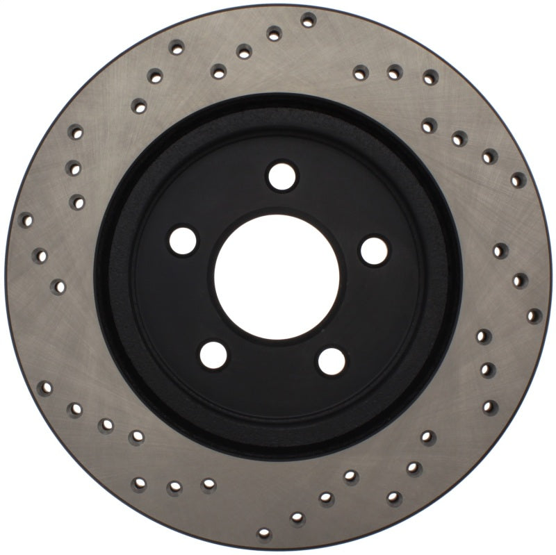 StopTech 05-10 Ford Mustang V6/4.0L / GT V8/4.6L Cross Drilled Left Rear Rotor - eliteracefab.com