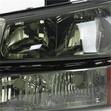 Load image into Gallery viewer, Xtune Chevy Silverado 2500HD 03-06 Crystal Headlights w/ Amber Lights Smoke HD-JH-CSIL03-AM-SM-SET - eliteracefab.com