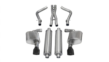 Corsa 12-13 Dodge Charger SRT-8 6.4L V8 Black Sport Cat-Back Exhaust CORSA Performance