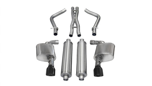 Corsa 12-13 Dodge Charger SRT-8 6.4L V8 Black Sport Cat-Back Exhaust CORSA Performance