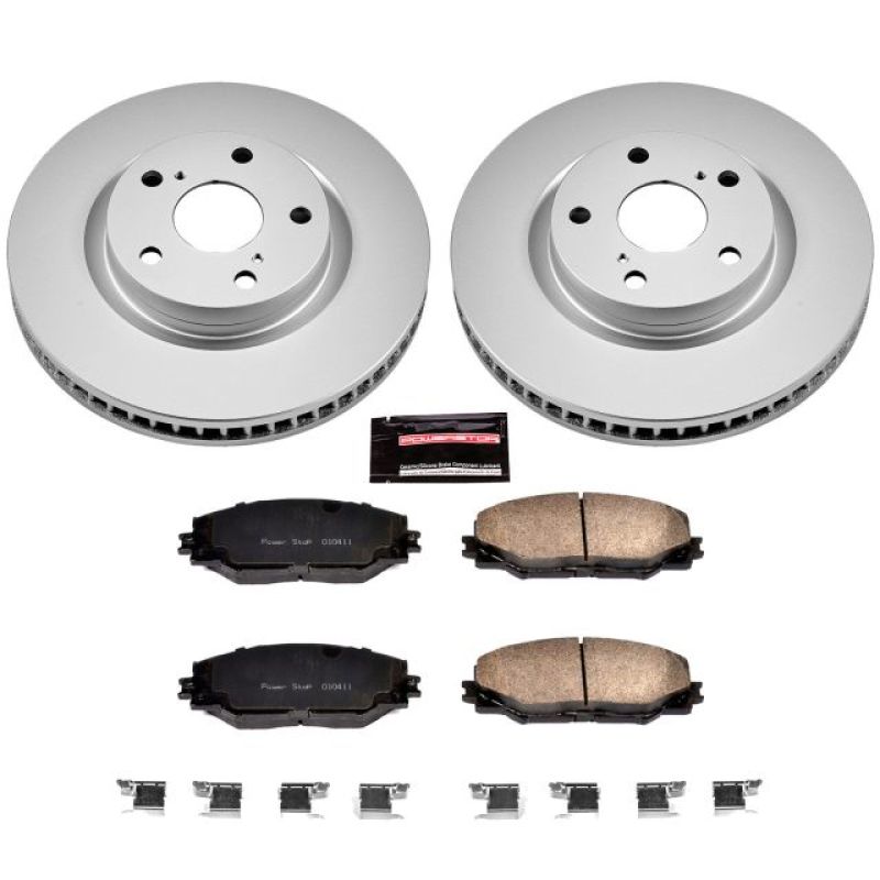 Power Stop 09-10 Pontiac Vibe Front Z17 Evolution Geomet Coated Brake Kit - eliteracefab.com