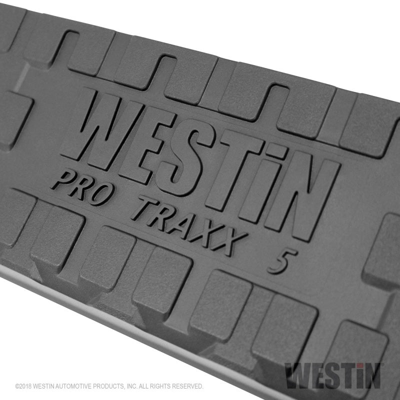 Westin 19-20 Chevrolet Silverado/GMC Sierra 1500 Double Cab PRO TRAXX 5 Oval Nerf Step Bars - Black - eliteracefab.com