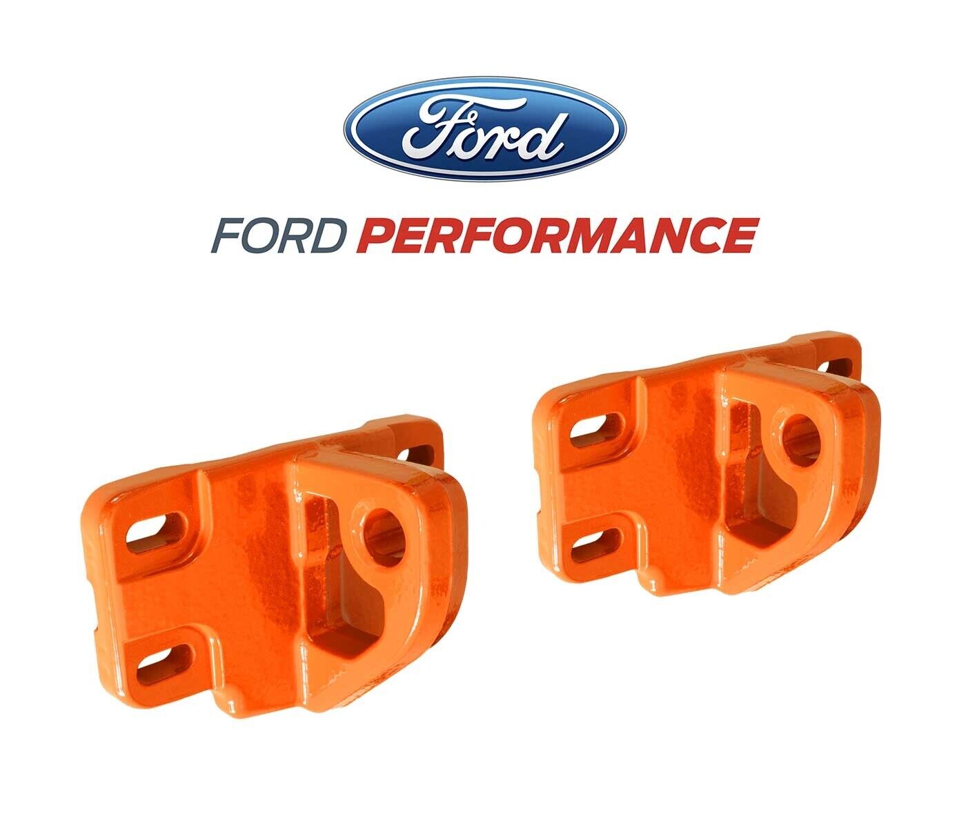 Ford Racing 2021+ Bronco Front Bumper Tow Hooks - Orange (Pair) - eliteracefab.com