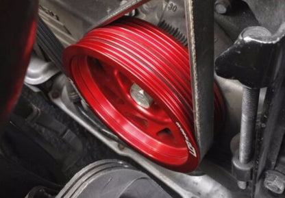 Perrin Lightweight Crank Pulley Red for Subaru 02-14 WRX / 04+ STI - eliteracefab.com