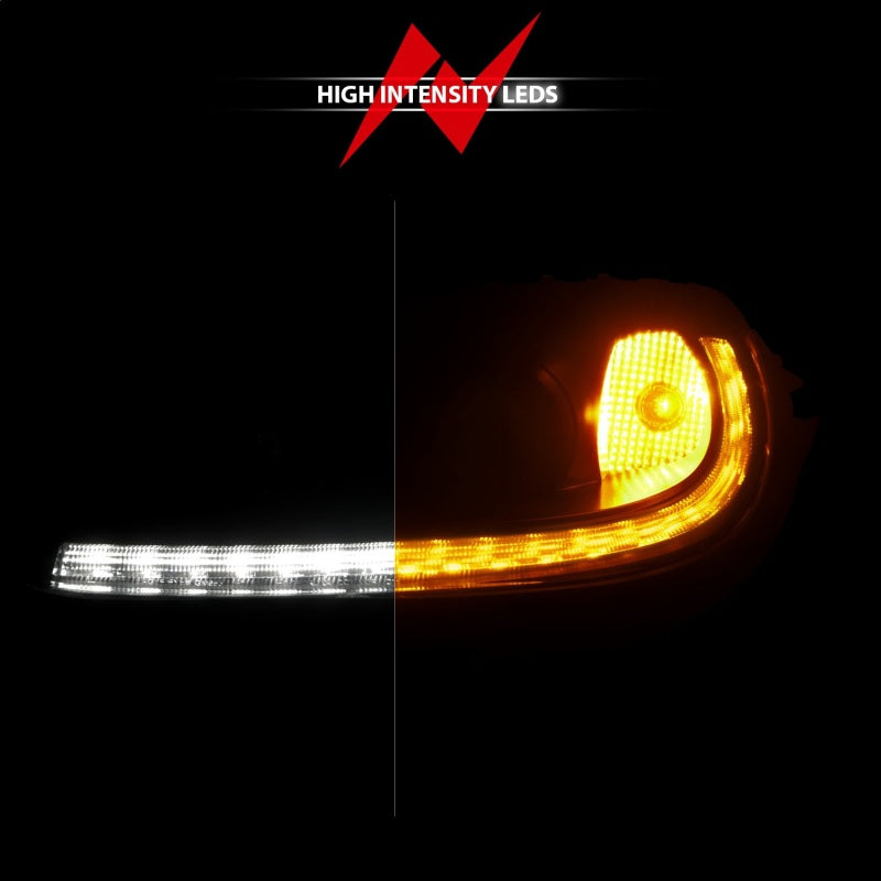 ANZO CHEVY CORVETTE 05-13 PROJECTOR SEQUENTIAL PLANK STYLE HEADLIGHTS BLACK(W/ DRL)(NO HID KIT) - 121571
